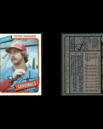 St. Louis Cardinals 1980 Topps Baseball 43-Card Lot Topps VG