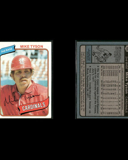 St. Louis Cardinals 1980 Topps Baseball 43-Card Lot Topps VG