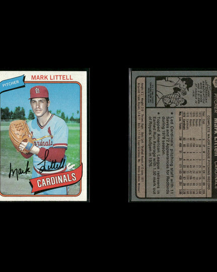 St. Louis Cardinals 1980 Topps Baseball 43-Card Lot Topps VG