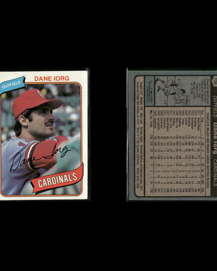 St. Louis Cardinals 1980 Topps Baseball 43-Card Lot Topps VG