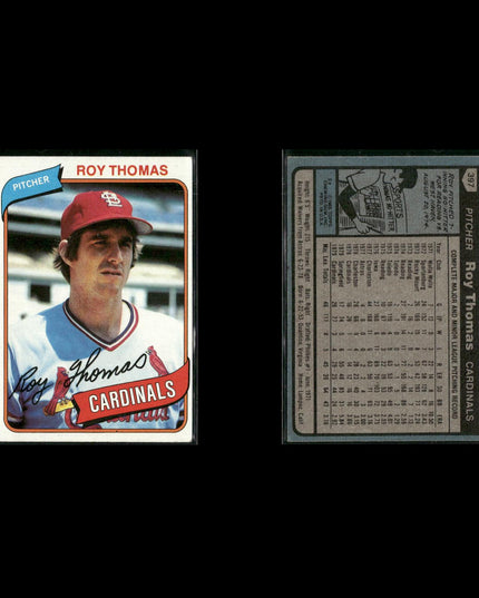 St. Louis Cardinals 1980 Topps Baseball 43-Card Lot Topps VG