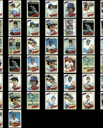 Chicago Cubs 1980 Topps Baseball 44-Card Lot Topps VG