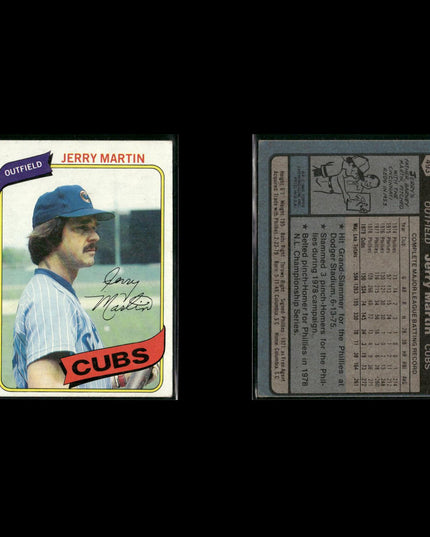 Chicago Cubs 1980 Topps Baseball 44-Card Lot Topps VG