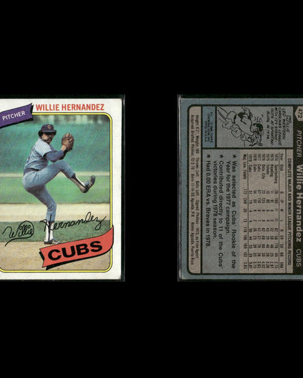 Chicago Cubs 1980 Topps Baseball 44-Card Lot Topps VG