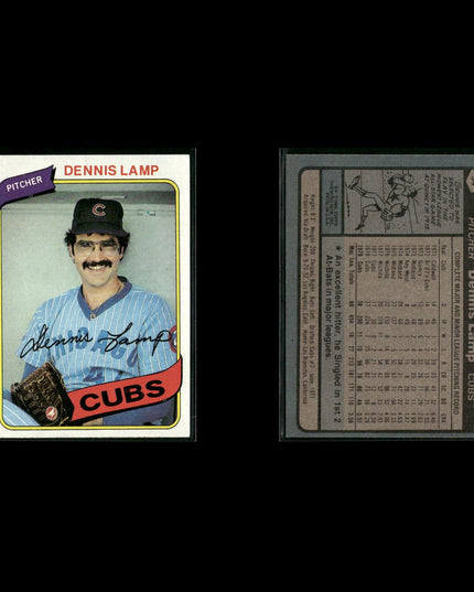 Chicago Cubs 1980 Topps Baseball 44-Card Lot Topps VG
