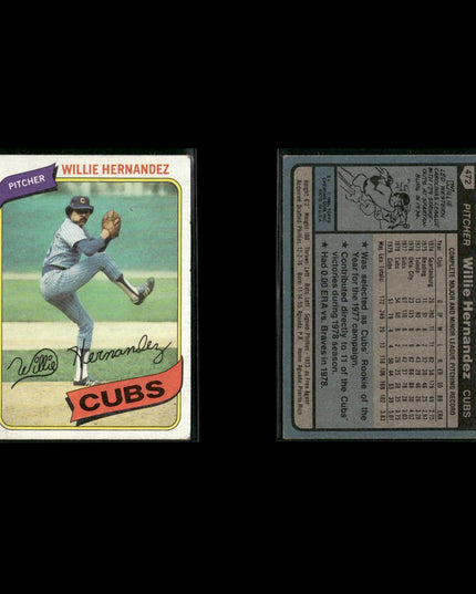 Chicago Cubs 1980 Topps Baseball 44-Card Lot Topps VG