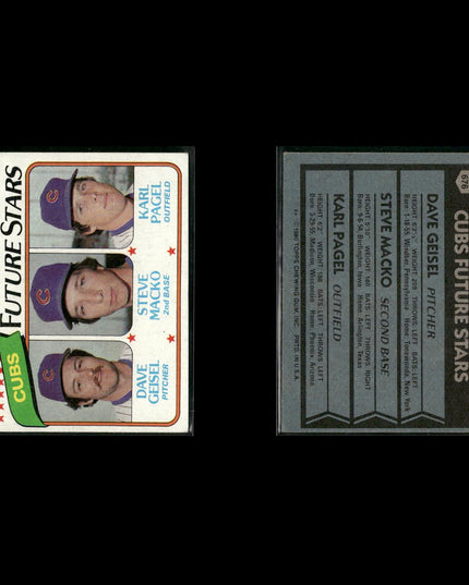 Chicago Cubs 1980 Topps Baseball 44-Card Lot Topps VG