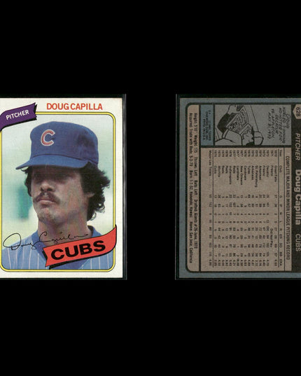 Chicago Cubs 1980 Topps Baseball 44-Card Lot Topps VG