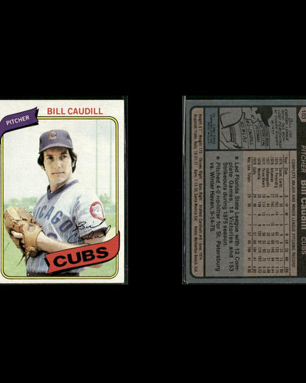Chicago Cubs 1980 Topps Baseball 44-Card Lot Topps VG