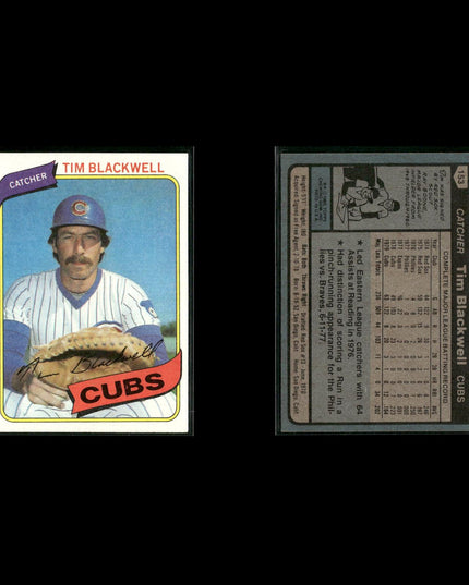 Chicago Cubs 1980 Topps Baseball 44-Card Lot Topps VG
