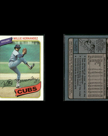 Chicago Cubs 1980 Topps Baseball 44-Card Lot Topps VG