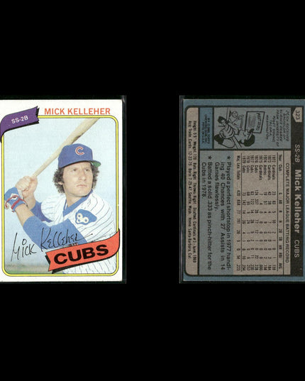 Chicago Cubs 1980 Topps Baseball 44-Card Lot Topps VG