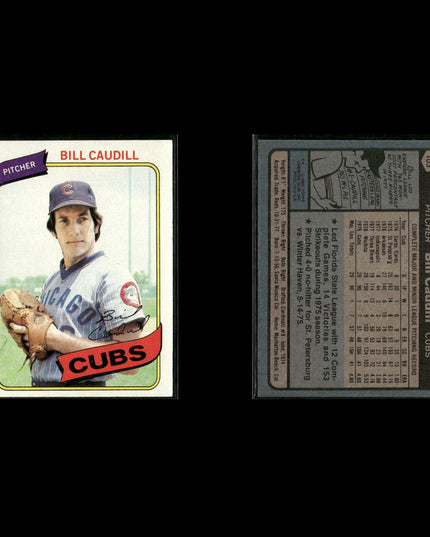 Chicago Cubs 1980 Topps Baseball 44-Card Lot Topps VG