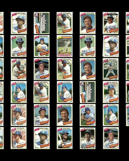 Los Angeles Dodgers 1980 Topps Baseball 41-Card Lot Topps VG