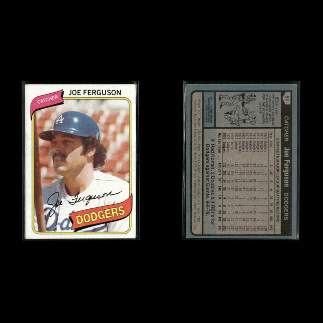 Los Angeles Dodgers 1980 Topps Baseball 41-Card Lot Topps VG