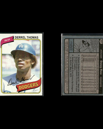 Los Angeles Dodgers 1980 Topps Baseball 41-Card Lot Topps VG
