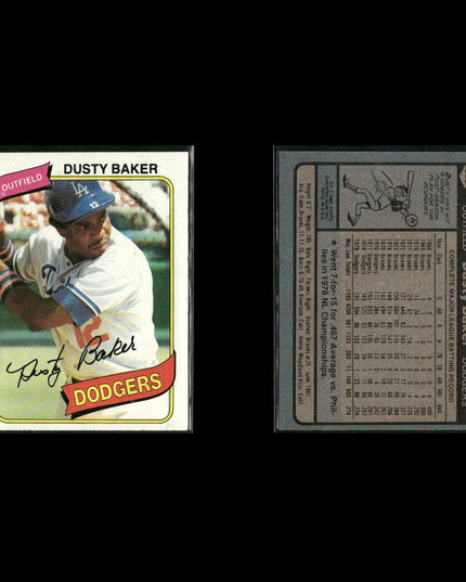 Los Angeles Dodgers 1980 Topps Baseball 41-Card Lot Topps VG