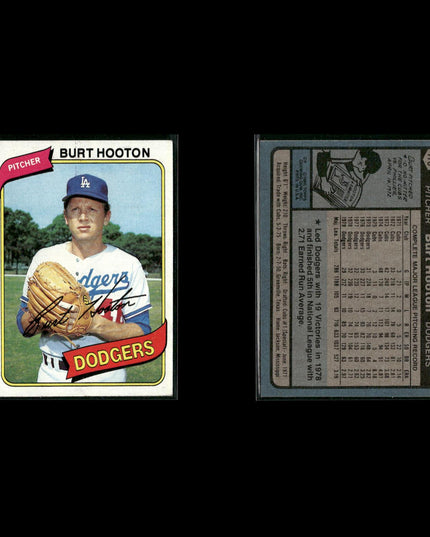 Los Angeles Dodgers 1980 Topps Baseball 41-Card Lot Topps VG