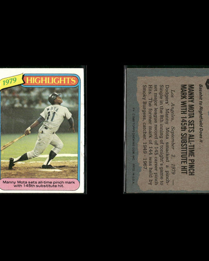 Los Angeles Dodgers 1980 Topps Baseball 41-Card Lot Topps VG