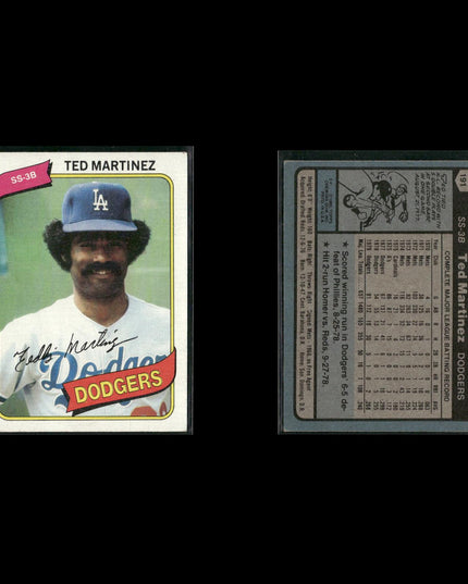 Los Angeles Dodgers 1980 Topps Baseball 41-Card Lot Topps VG