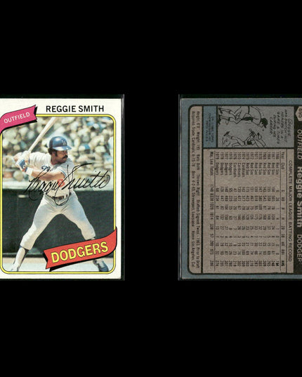 Los Angeles Dodgers 1980 Topps Baseball 41-Card Lot Topps VG