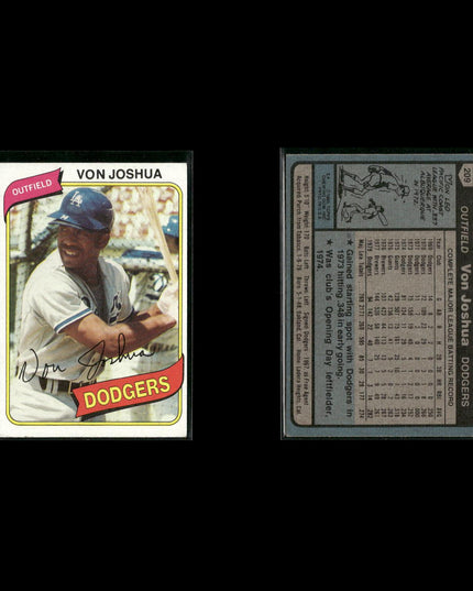 Los Angeles Dodgers 1980 Topps Baseball 41-Card Lot Topps VG
