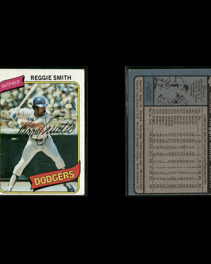 Los Angeles Dodgers 1980 Topps Baseball 41-Card Lot Topps VG