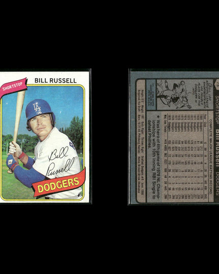 Los Angeles Dodgers 1980 Topps Baseball 41-Card Lot Topps VG