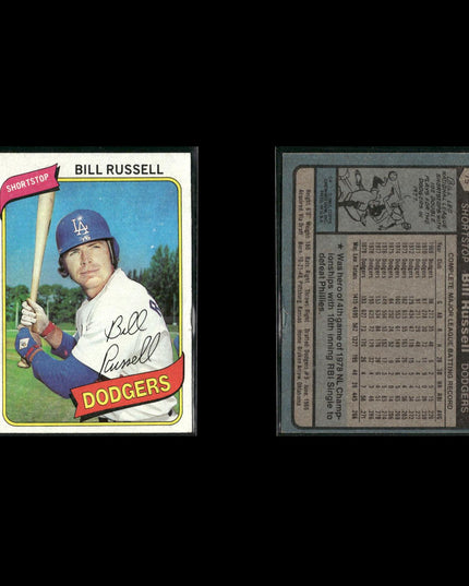 Los Angeles Dodgers 1980 Topps Baseball 41-Card Lot Topps VG