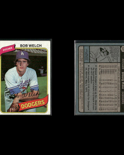 Los Angeles Dodgers 1980 Topps Baseball 41-Card Lot Topps VG