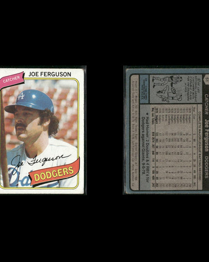 Los Angeles Dodgers 1980 Topps Baseball 41-Card Lot Topps VG
