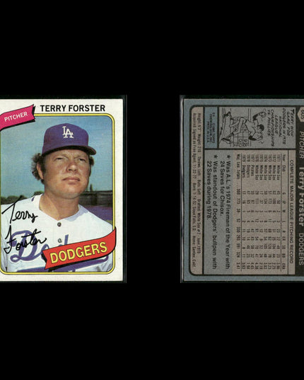 Los Angeles Dodgers 1980 Topps Baseball 41-Card Lot Topps VG