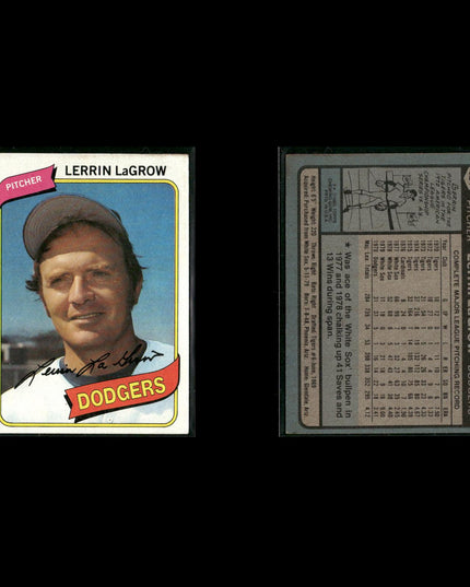 Los Angeles Dodgers 1980 Topps Baseball 41-Card Lot Topps VG