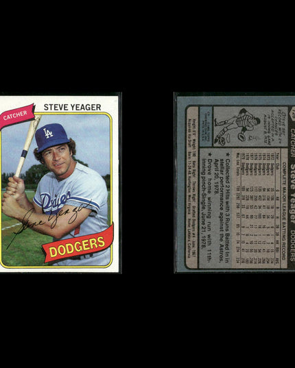Los Angeles Dodgers 1980 Topps Baseball 41-Card Lot Topps VG