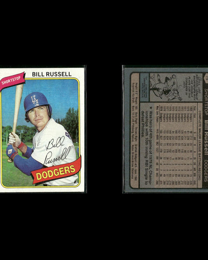 Los Angeles Dodgers 1980 Topps Baseball 41-Card Lot Topps VG