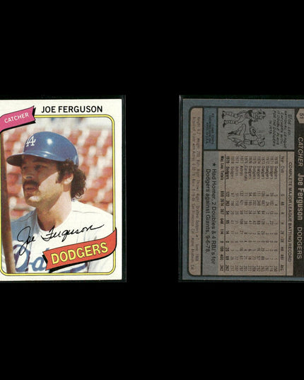 Los Angeles Dodgers 1980 Topps Baseball 41-Card Lot Topps VG