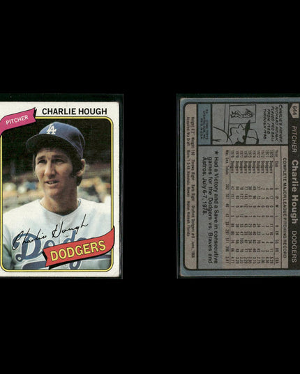 Los Angeles Dodgers 1980 Topps Baseball 41-Card Lot Topps VG