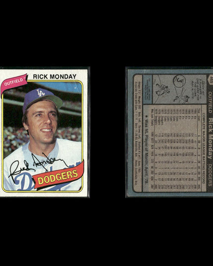 Los Angeles Dodgers 1980 Topps Baseball 41-Card Lot Topps VG
