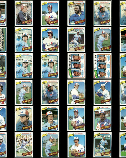 Montreal Expos 1980 Topps Baseball 36-Card Lot Topps VG