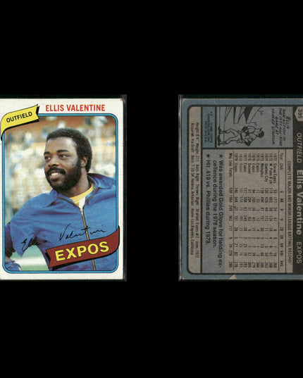 Montreal Expos 1980 Topps Baseball 36-Card Lot Topps VG