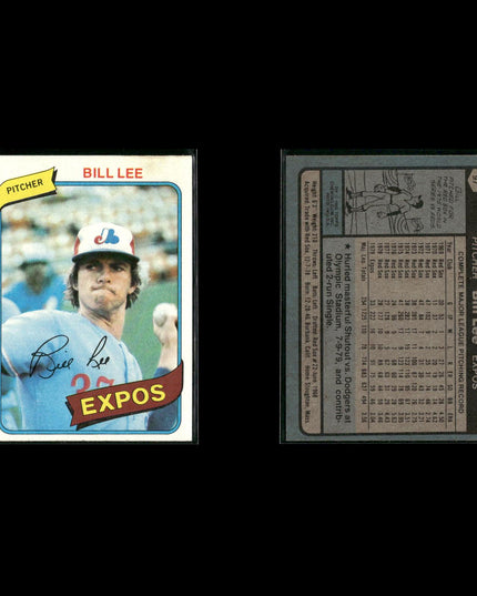 Montreal Expos 1980 Topps Baseball 36-Card Lot Topps VG