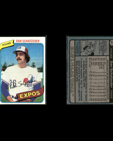 Montreal Expos 1980 Topps Baseball 36-Card Lot Topps VG