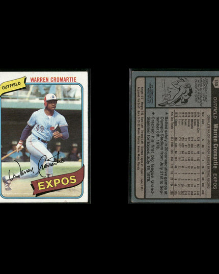 Montreal Expos 1980 Topps Baseball 36-Card Lot Topps VG