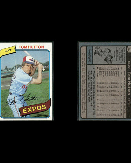 Montreal Expos 1980 Topps Baseball 36-Card Lot Topps VG