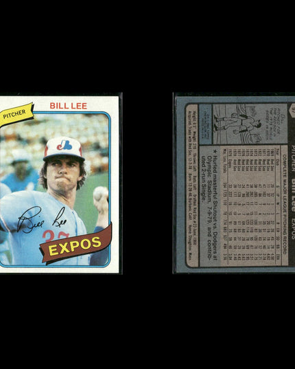 Montreal Expos 1980 Topps Baseball 36-Card Lot Topps VG