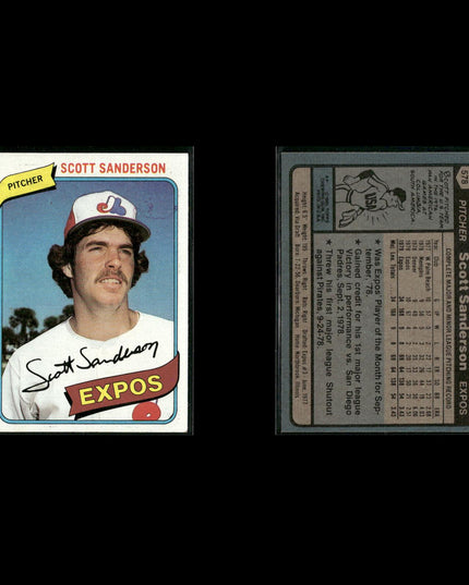 Montreal Expos 1980 Topps Baseball 36-Card Lot Topps VG