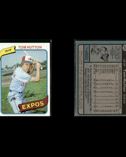 Montreal Expos 1980 Topps Baseball 36-Card Lot Topps VG