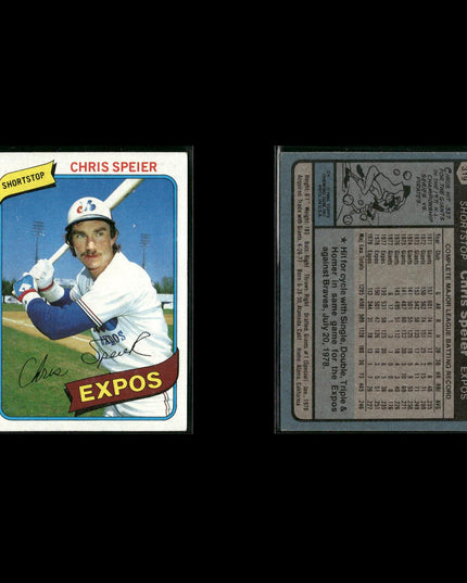 Montreal Expos 1980 Topps Baseball 36-Card Lot Topps VG