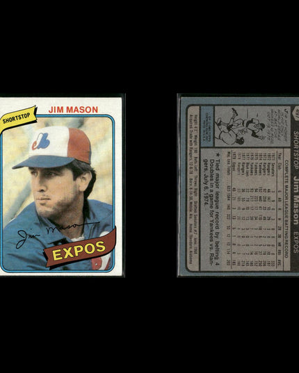 Montreal Expos 1980 Topps Baseball 36-Card Lot Topps VG