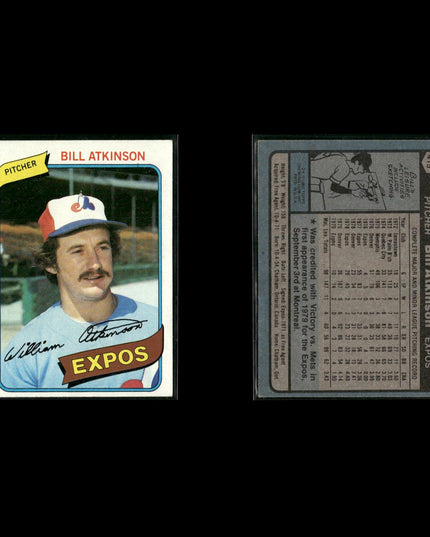 Montreal Expos 1980 Topps Baseball 36-Card Lot Topps VG